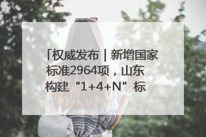 权威发布｜新增国家标准2964项，山东构建“1+4+N”标准化创新发展新格局