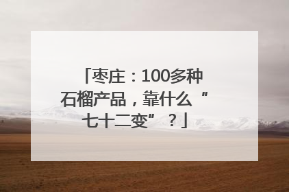 枣庄：100多种石榴产品，靠什么“七十二变”？