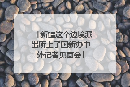 新疆这个边境派出所上了国新办中外记者见面会