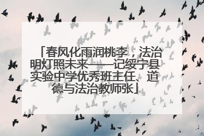 春风化雨润桃李，法治明灯照未来——记绥宁县实验中学优秀班主任、道德与法治教师张
