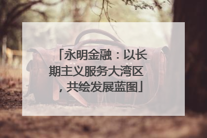 永明金融：以长期主义服务大湾区，共绘发展蓝图