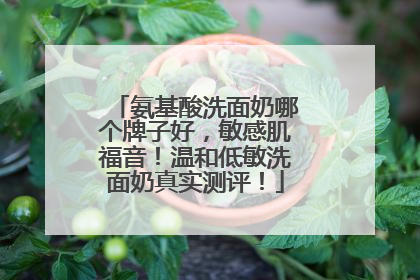 氨基酸洗面奶哪个牌子好，敏感肌福音！温和低敏洗面奶真实测评！