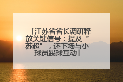江苏省省长调研释放关键信号：提及“苏超”，还下场与小球员踢球互动