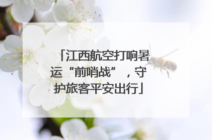江西航空打响暑运“前哨战”，守护旅客平安出行