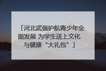 河北武强护航青少年全面发展 为学生送上文化与健康“大礼包”