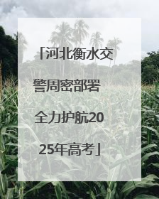 河北衡水交警周密部署 全力护航2025年高考