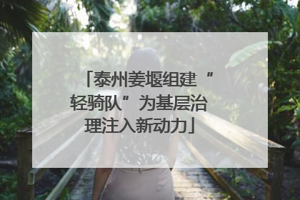 泰州姜堰组建“轻骑队”为基层治理注入新动力