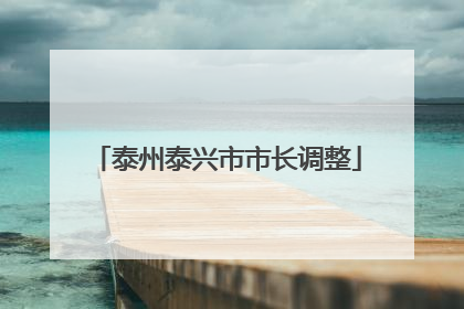 泰州泰兴市市长调整