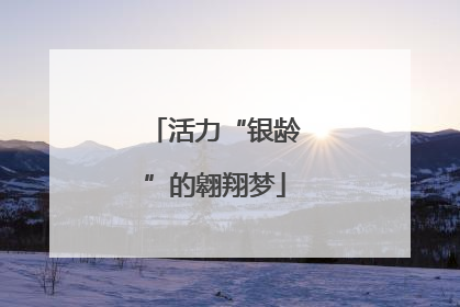 活力“银龄”的翱翔梦