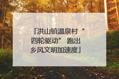洪山镇温泉村“四轮驱动” 跑出乡风文明加速度