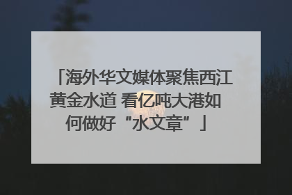 海外华文媒体聚焦西江黄金水道 看亿吨大港如何做好“水文章”