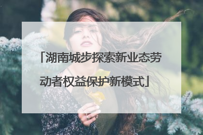 湖南城步探索新业态劳动者权益保护新模式