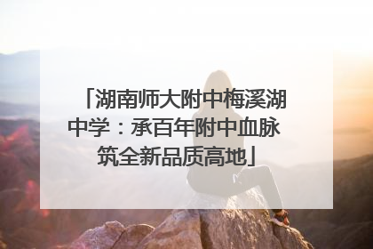湖南师大附中梅溪湖中学：承百年附中血脉 筑全新品质高地