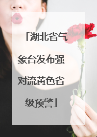 湖北省气象台发布强对流黄色省级预警