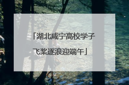湖北咸宁高校学子飞桨逐浪迎端午