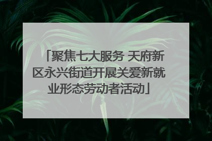 聚焦七大服务 天府新区永兴街道开展关爱新就业形态劳动者活动