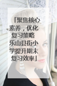 聚焦核心素养，优化复习策略 乐山县街小学提升期末复习效率