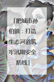 肥城市孙伯镇：打造生态河道筑牢汛期安全防线