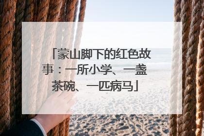 蒙山脚下的红色故事：一所小学、一盏茶碗、一匹病马