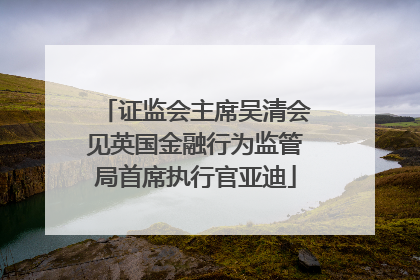 证监会主席吴清会见英国金融行为监管局首席执行官亚迪