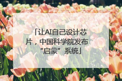 让AI自己设计芯片，中国科学院发布“启蒙”系统