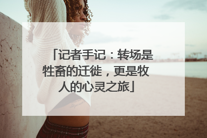 记者手记：转场是牲畜的迁徙，更是牧人的心灵之旅
