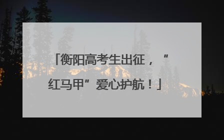 衡阳高考生出征，“红马甲”爱心护航！