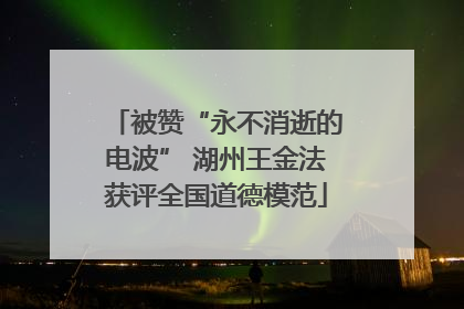 被赞“永不消逝的电波” 湖州王金法获评全国道德模范