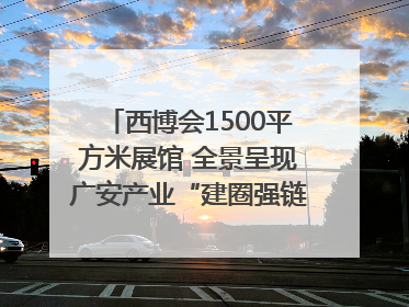 西博会1500平方米展馆 全景呈现广安产业“建圈强链”｜西博视界