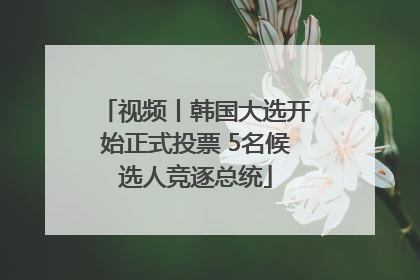 视频丨韩国大选开始正式投票 5名候选人竞逐总统