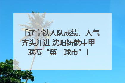 辽宁铁人队成绩、人气齐头并进 沈阳铸就中甲联赛“第一球市”