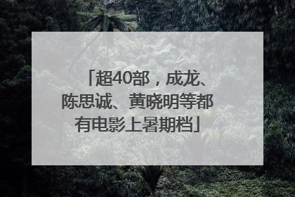 超40部，成龙、陈思诚、黄晓明等都有电影上暑期档