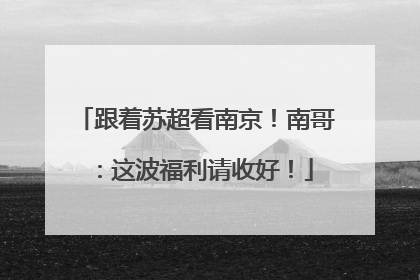 跟着苏超看南京！南哥：这波福利请收好！