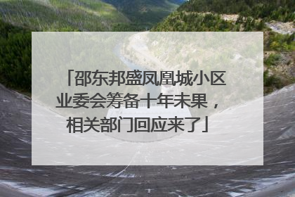 邵东邦盛凤凰城小区业委会筹备十年未果，相关部门回应来了