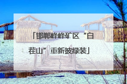 邯郸峰峰矿区“白茬山”重新披绿装
