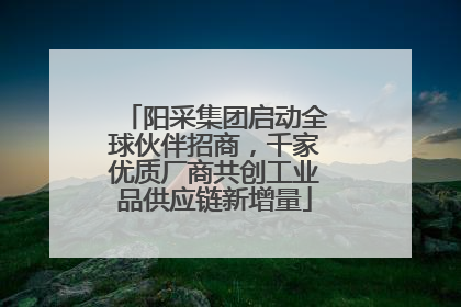 阳采集团启动全球伙伴招商，千家优质厂商共创工业品供应链新增量