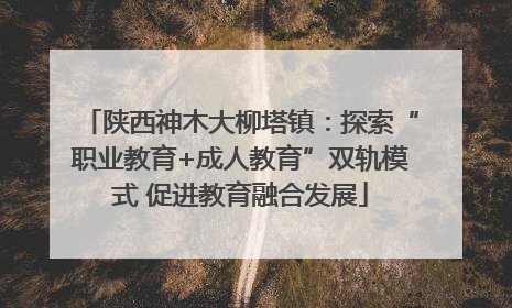 陕西神木大柳塔镇：探索“职业教育+成人教育”双轨模式 促进教育融合发展