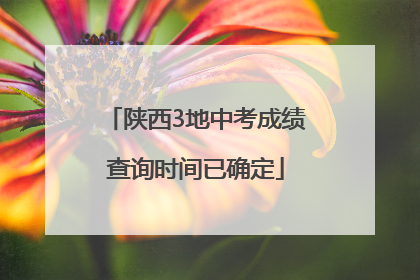 陕西3地中考成绩查询时间已确定