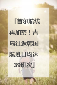 首尔航线再加密！青岛往返韩国航班日均达39班次