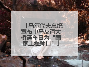 马尔代夫总统宣布中马友谊大桥通车日为“国家工程师日”
