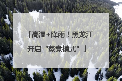 高温+降雨！黑龙江开启“蒸煮模式”
