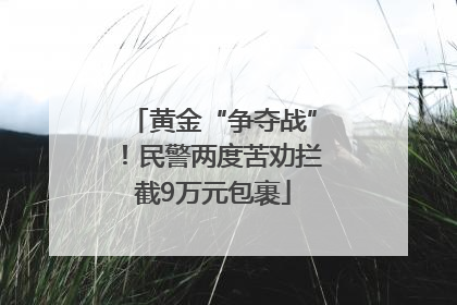 黄金“争夺战”！民警两度苦劝拦截9万元包裹
