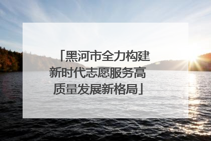 黑河市全力构建新时代志愿服务高质量发展新格局
