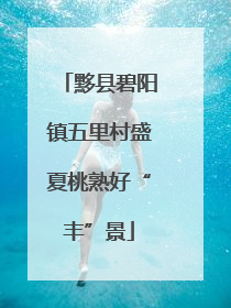 黟县碧阳镇五里村盛夏桃熟好“丰”景