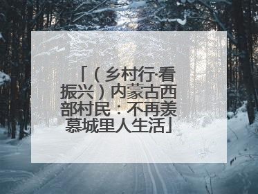 （乡村行·看振兴）内蒙古西部村民：不再羡慕城里人生活