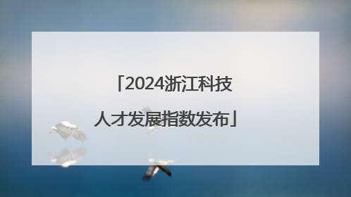 2024浙江科技人才发展指数发布