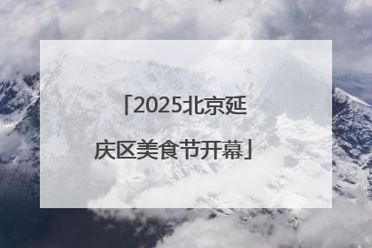 2025北京延庆区美食节开幕
