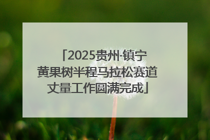 2025贵州·镇宁黄果树半程马拉松赛道丈量工作圆满完成