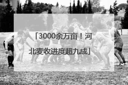 3000余万亩！河北麦收进度超九成